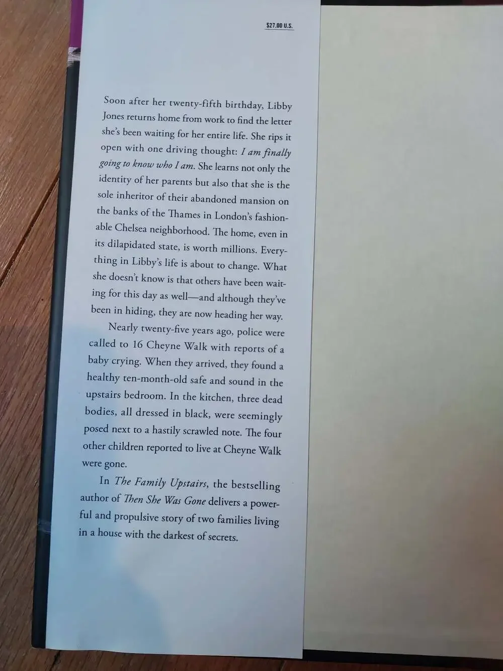 The Family Upstairs: A Novel by Lisa Jewell Hardcover Book